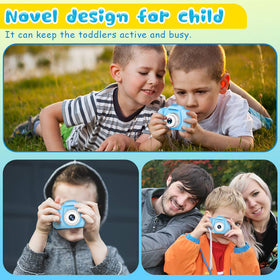 Seckton Upgrade Kids Selfie Camera 1080P video delivers clear home videos.