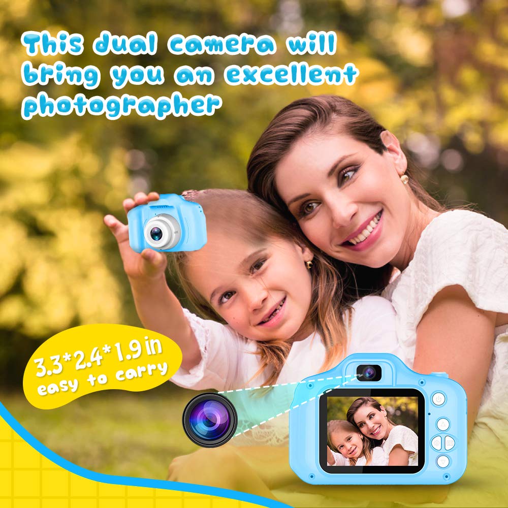 Seckton Upgrade Kids Selfie Camera dual-camera setup enables easy selfie moments.