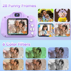 Seckton Upgrade Kids Selfie Camera group photo mode encourages sharing memories with friends.