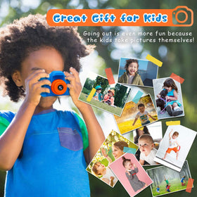 Seckton Upgrade Kids Selfie Camera with portable lanyard strap for carry.