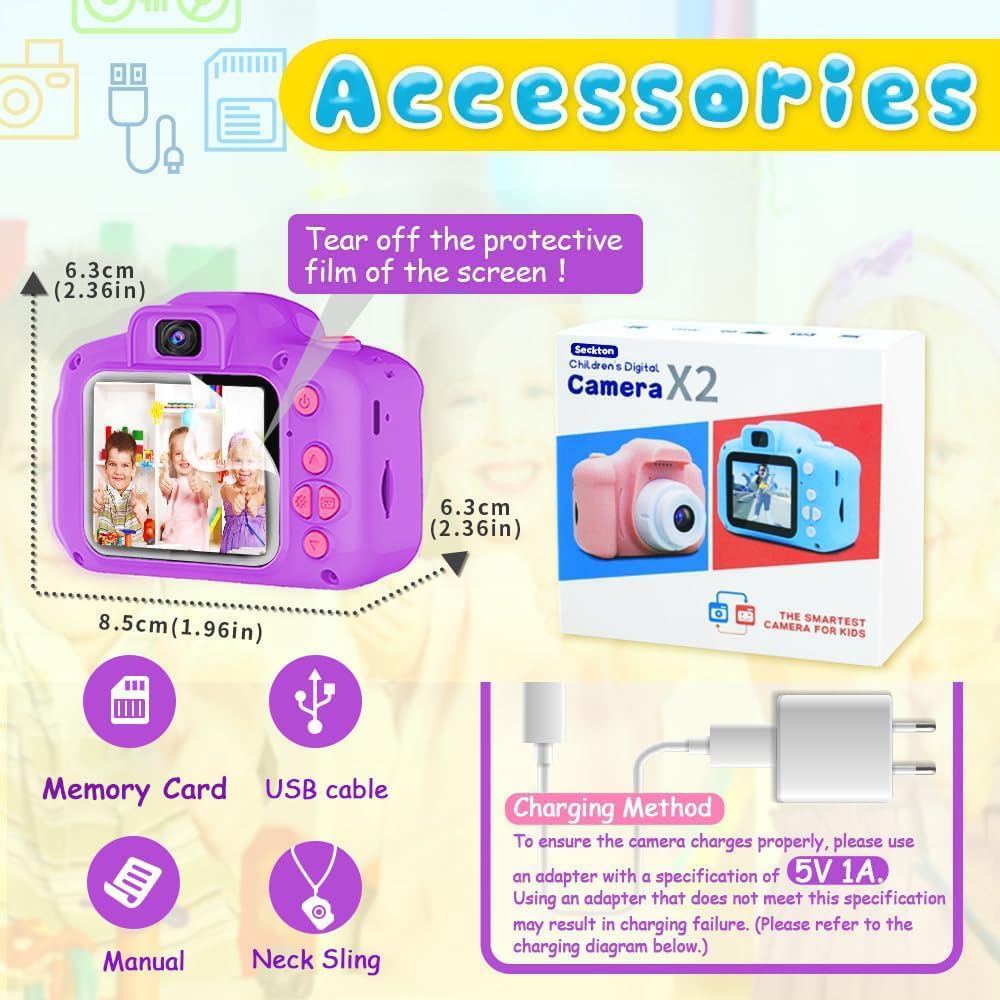 Seckton Upgrade Kids Selfie Camera kids taking nature photos