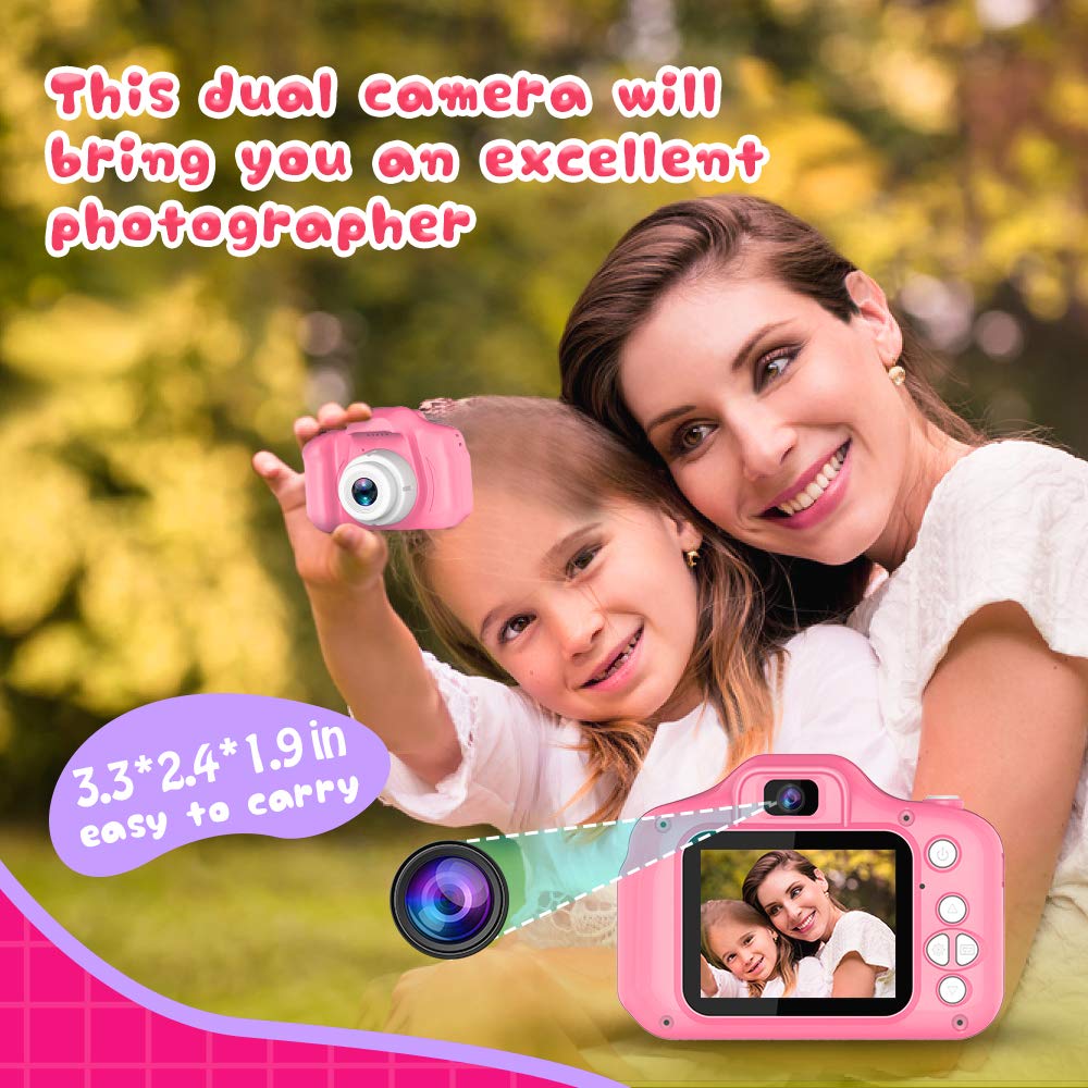 Seckton Upgrade Kids Selfie Camera selfie mode with lanyard keeps playtime hands-free.