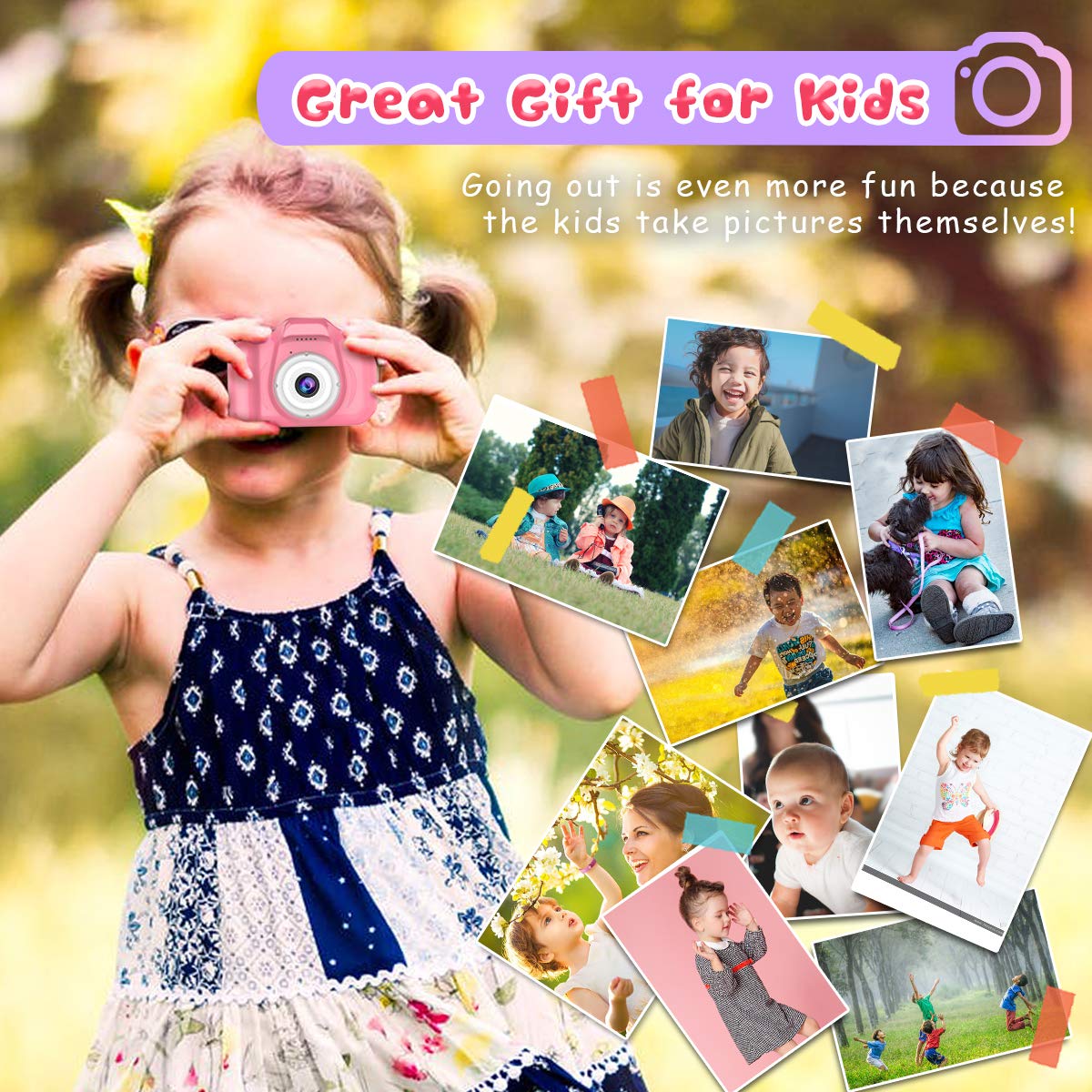 Seckton Upgrade Kids Selfie Camera video and voice recorder captures stories on the go.