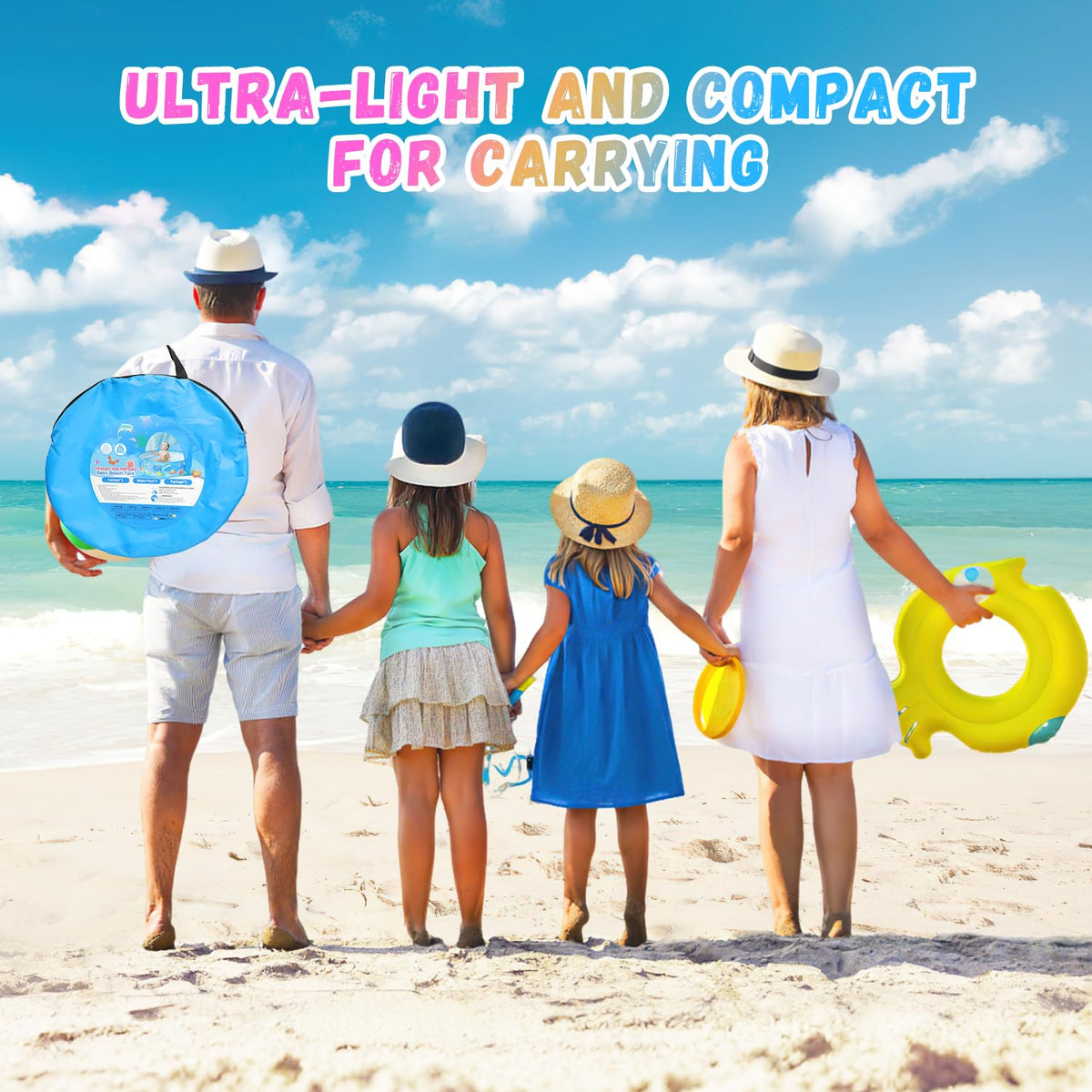 Sedity baby beach tent external drain enables easy water removal.