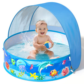 Sedity baby beach tent pop-up setup for quick shade and play.
