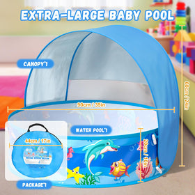 Sedity baby beach tent water-filled play area for splash fun.