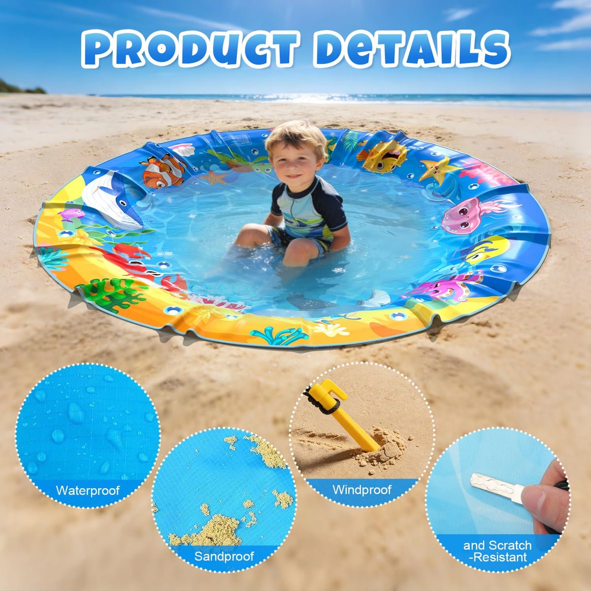 SEDITY beach pool in use with kids showcases versatile outdoor fun.