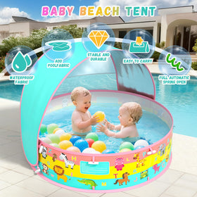 SEDITY Kiddle pool folds in 60 seconds for easy camping or travel.