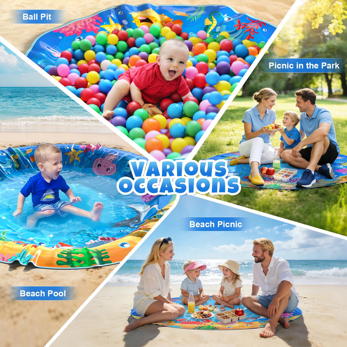 SEDITY ocean-themed design captures toddler attention with friendly sea creatures.
