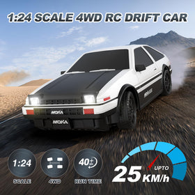 SEDITY RC Drift Car 1:24 side profile highlights compact body and durable ABS shell