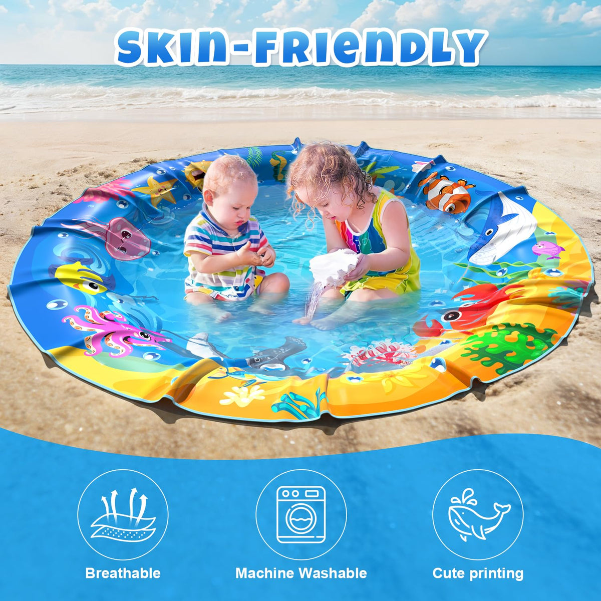 SEDITY skin-friendly fabric provides a soft touch during gentle toddler play.