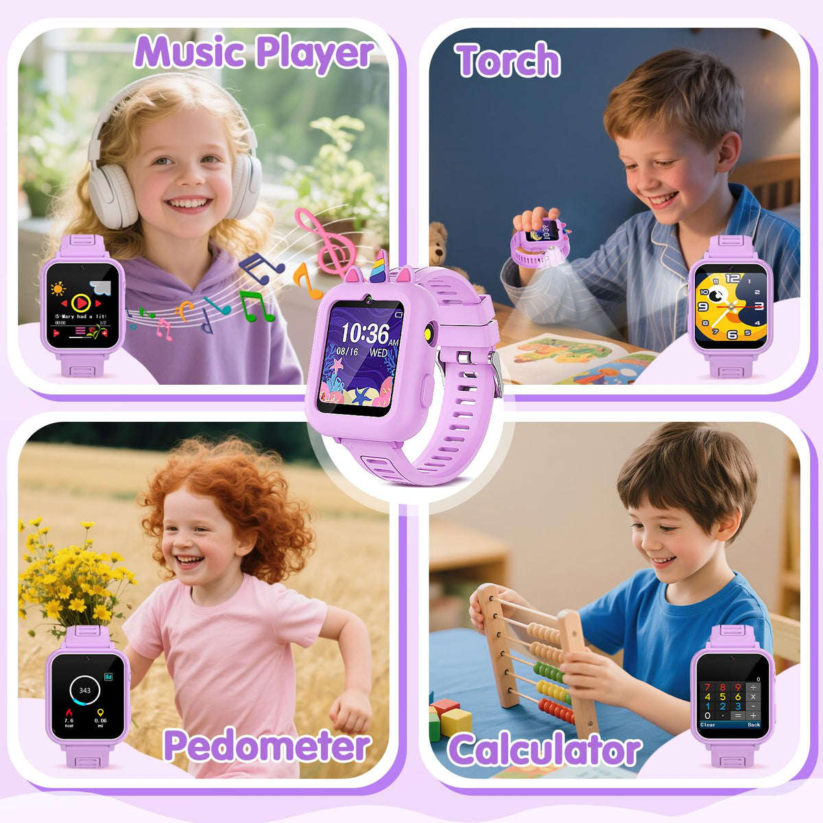 Sedzofan Kids Smart Watch alarm settings help kids manage routines.