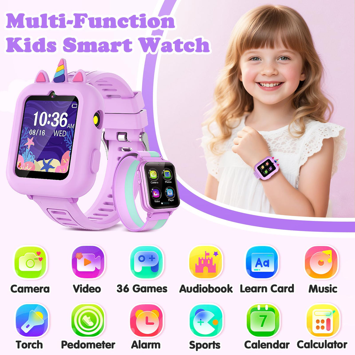 Sedzofan Kids Smart Watch HD camera captures moments during adventures.