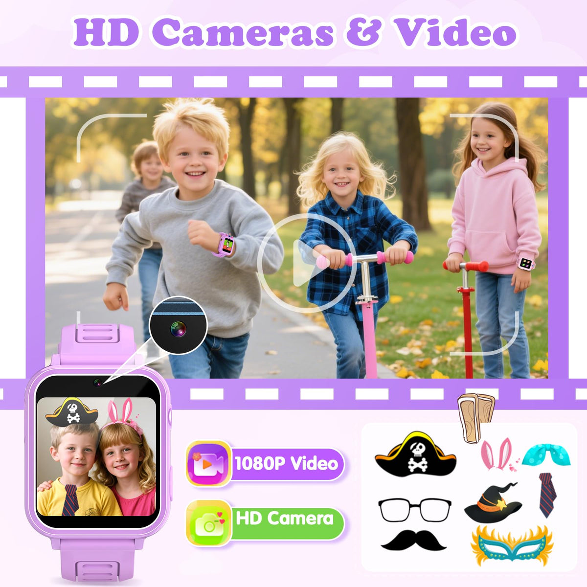 Sedzofan Kids Smart Watch music player lets kids enjoy tunes on the go.