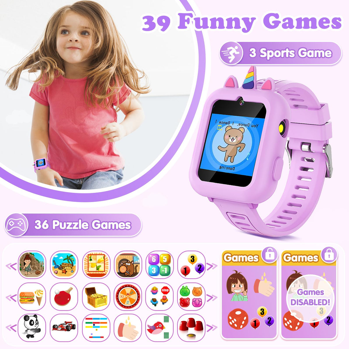 Sedzofan Kids Smart Watch pedometer tracks steps during daily activities.