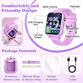 Sedzofan Kids Smart Watch touch screen for intuitive navigation.
