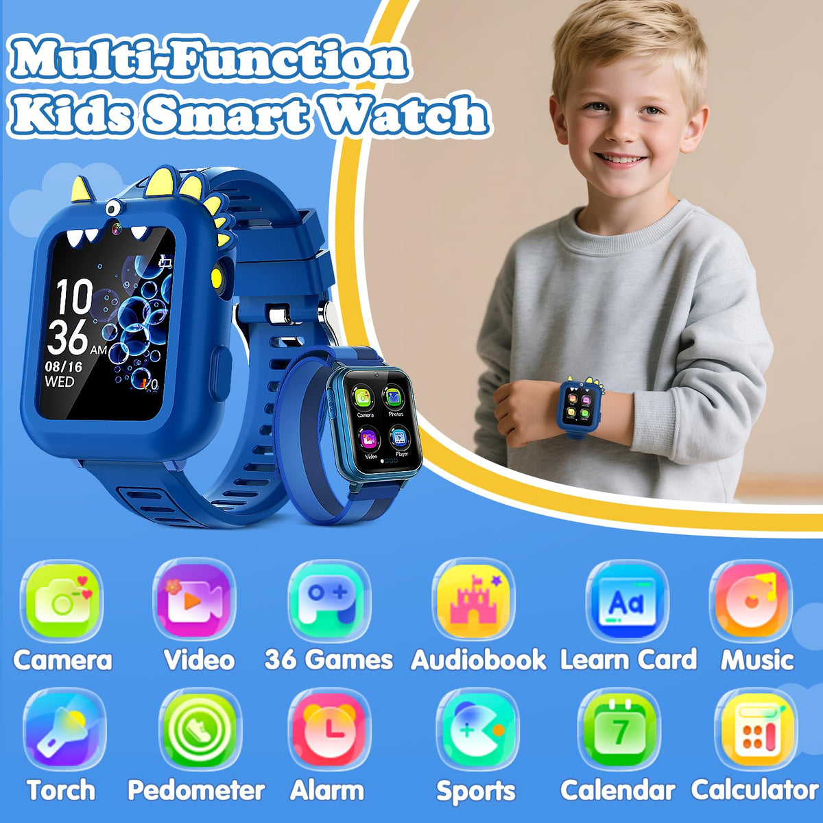 Sedzofan Kids Smart Watch side controls show accessible buttons for quick interactions