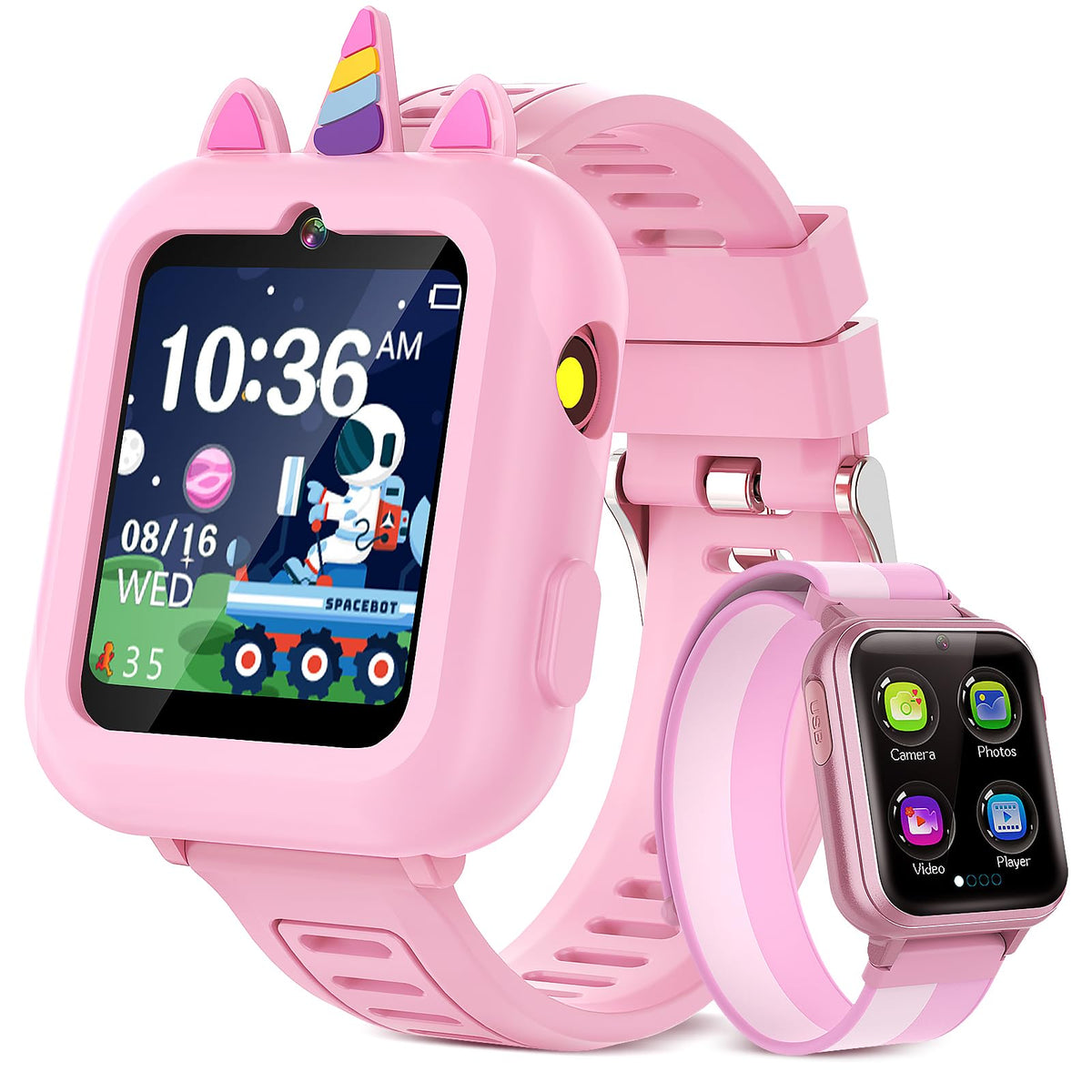 Sedzofan Kids Smartwatch with drops protection guards the screen during active play