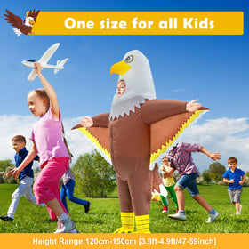 Seeds of Light Eagle Inflatable Costume side view highlighting silhouette and visibility