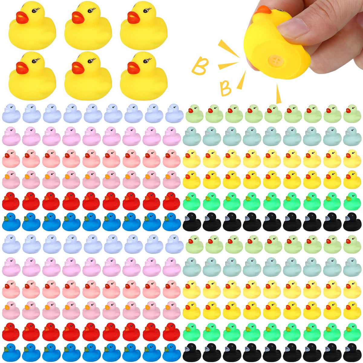 Seematn 900 pieces mini rubber ducks bulk perfect for bath and party decor