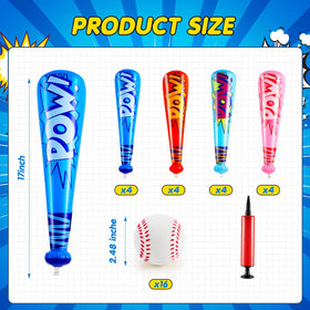 Seematn dark blue inflatable baseball bats, vibrant color for party decor and play.