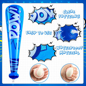 Seematn pink inflatable baseball bats, safe, lightweight for kids parties.