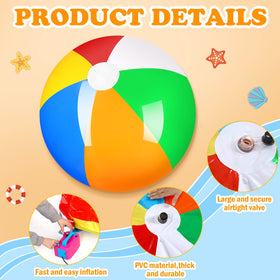 Seematn rainbow beach ball creates colorful party decor and entertaining family moments