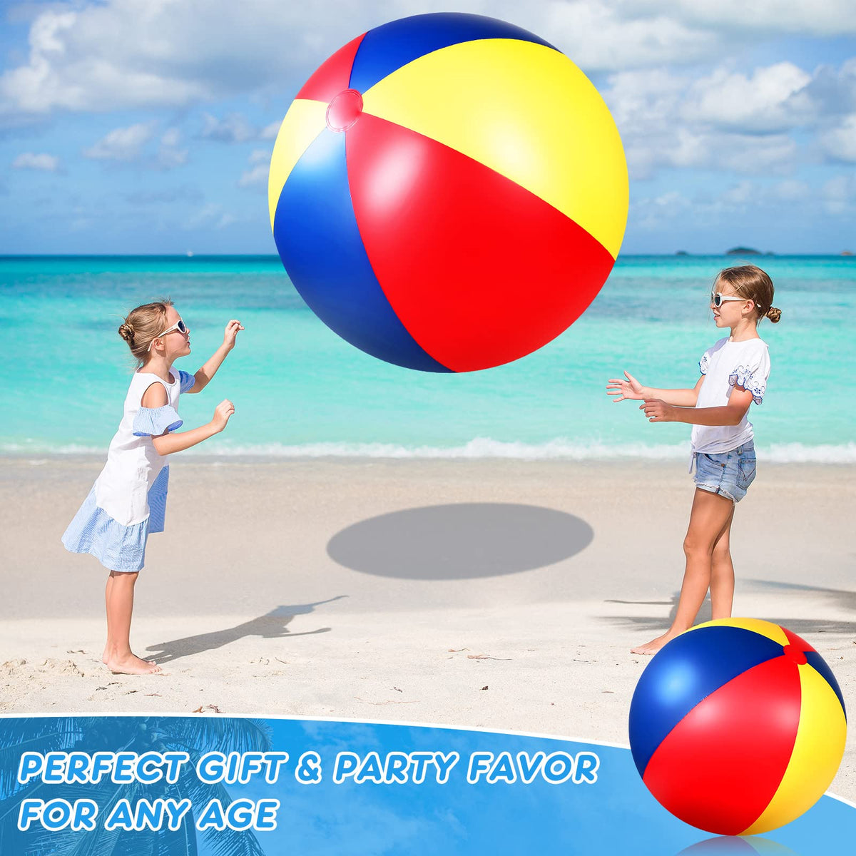 Thick waterproof PVC and reinforced seams on Seematn beach ball.
