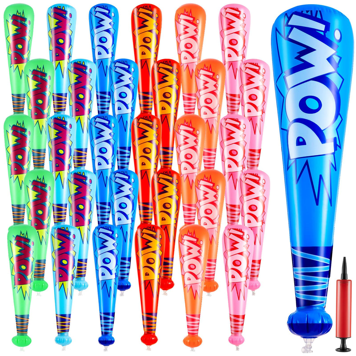 Seematn Mardi Gras inflatable bats bundle for party prizes and games