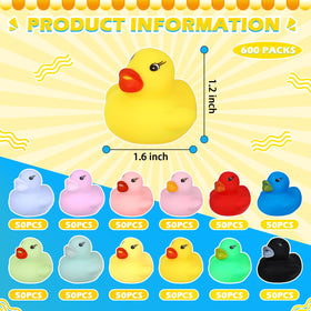 Seematn mini rubber duck floating toy with bright colors for bath time fun