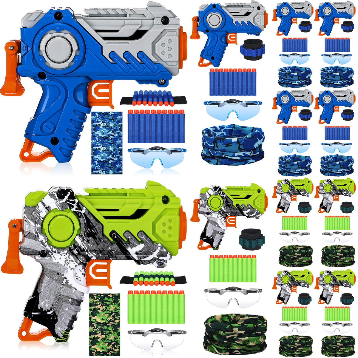 Seenelling 12-set tactical kit toy guns for safe playful battles