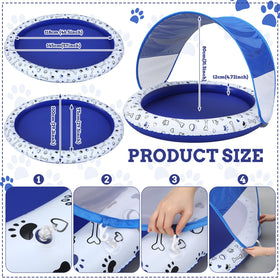 Seenelling 57x39in dog pool float provides ample space for larger dogs