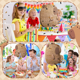 Seenelling Capybara Pinata centerpiece creates a playful focal point for celebrations.