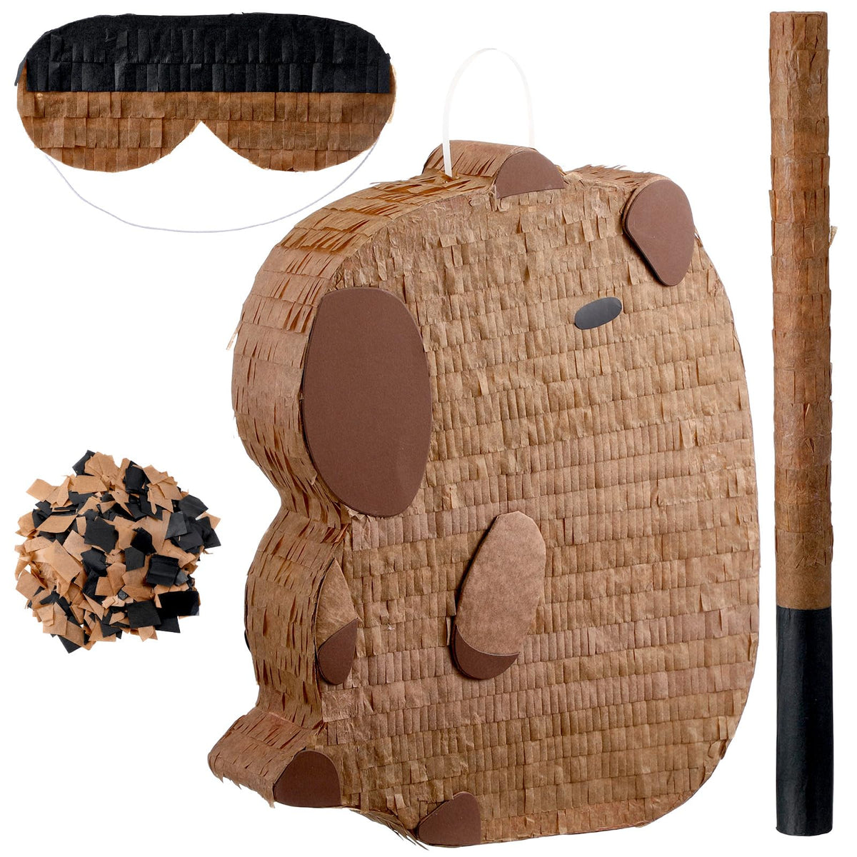 Seenelling Capybara Pinata front view showcases vibrant colors for festive party decor.