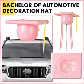 Seenelling Class of 2026 pink graduation cap inflatable on car for high visibility photos