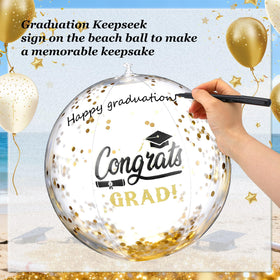 Seenelling congrats grad ball with markers for personalized notes and keepsakes.