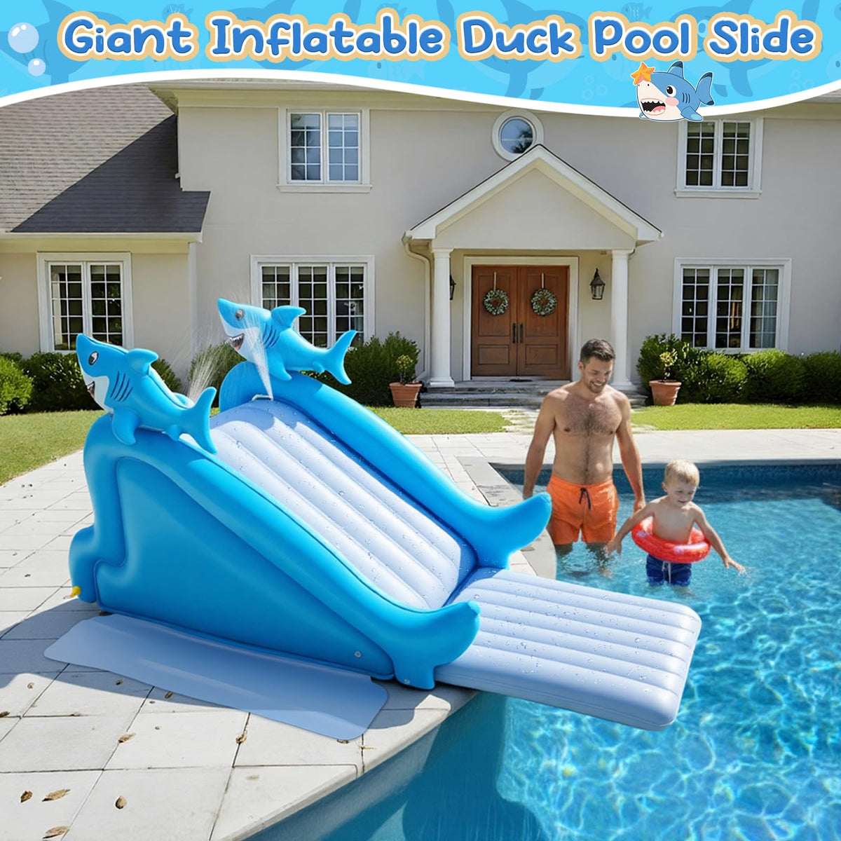 Seenelling cushioned landing pad enhances safety at the slide’s end