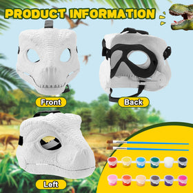 Seenelling dino mask kit paints set closeup for creative customization