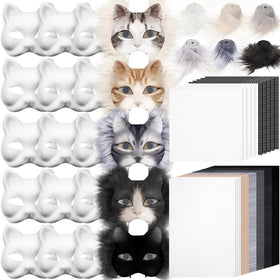 Seenelling DIY Therian Mask Kit cat mask for personalized painting and costume design
