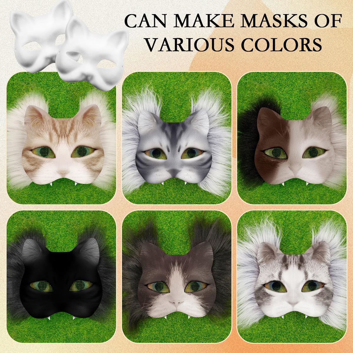 Seenelling DIY Therian Mask Kit faux fur strips add textured detailing