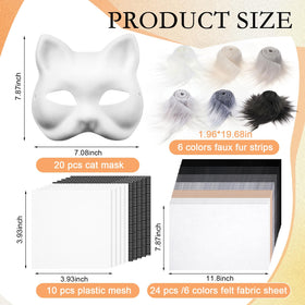 Seenelling DIY Therian Mask Kit felt fabric sheets for soft, paint-friendly crafting