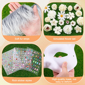 Seenelling faux fur precut strips add texture for Therian looks