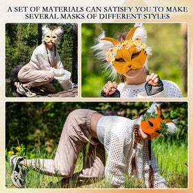 Seenelling faux fur strips add texture and flair to masks