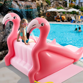 Seenelling flamingo slide landing pad cushions landings for safer play