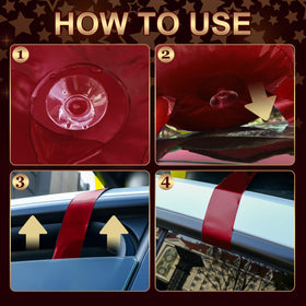 Seenelling red grad cap decor for car decoration enhances event visuals.