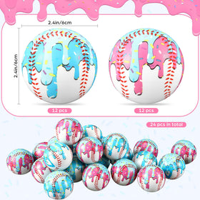Seenelling ice cream drip baseball stress ball blue with sprinkles for interactive fun at events