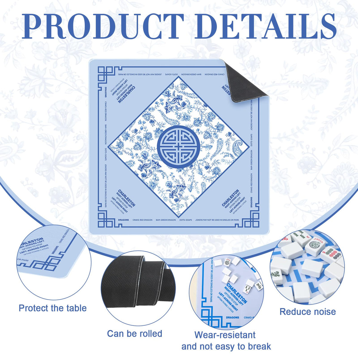 Seenelling velvet-surface mat reduces friction for easy tile sliding