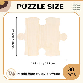 Seenelling paint-ready puzzle piece invites colorful customization with markers or paints.