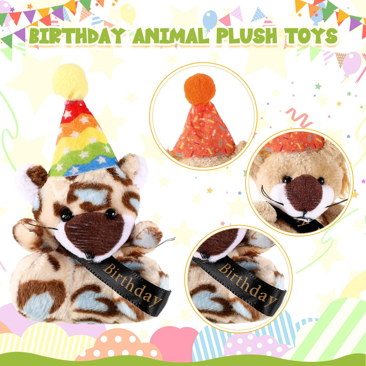 Seenelling small plush toy, 2.5-3 inches, easy to clip.