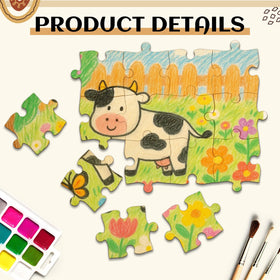 Seenelling puzzle piece packaging shows a 30-piece set for DIY projects.